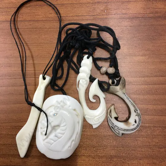 Assorted Bone Carving Pendants